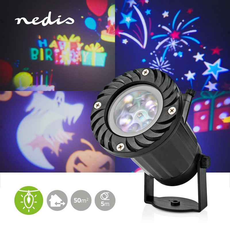 Nedis CLPR2 Decoratieve Verlichting Led Feestprojector Kerstmis / Nieuwjaar / Halloween / Verjaarda