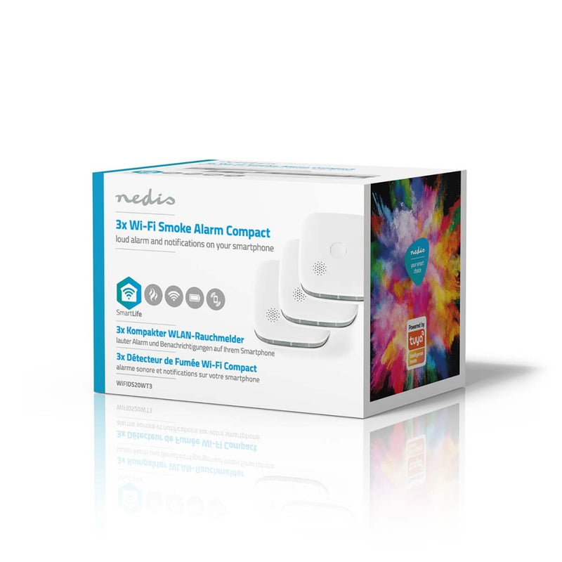 Nedis WIFIDS20WT3 Smartlife Rookmelder Wi-fi Batterij Gevoed Levenscyclus Sensor: 10 Jaar En 14604