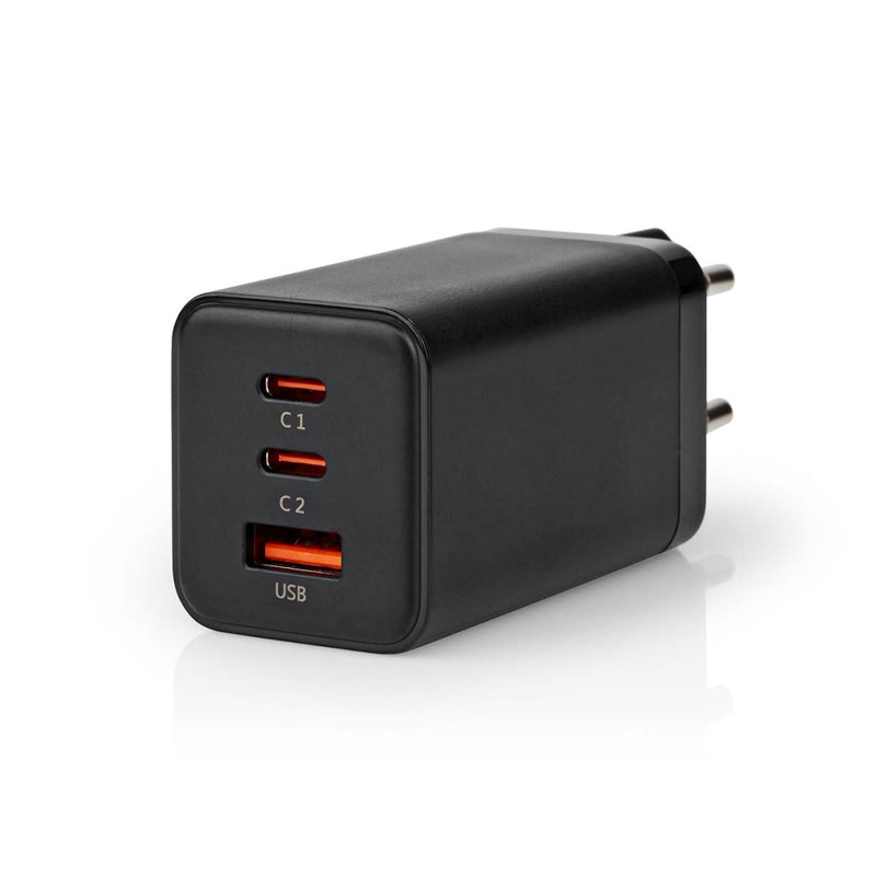 Nedis WCGPD65W100BK Oplader Snellaad Functie Pd3.0 18w / Pd3.0 20w / Pd3.0 27w / Pd3.0 36w / Pd3.0