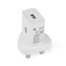 Nedis WCHAU242AWTUK Oplader 1x 2.4 A Outputs: 1 Usb-a 12 W Single Voltage Output