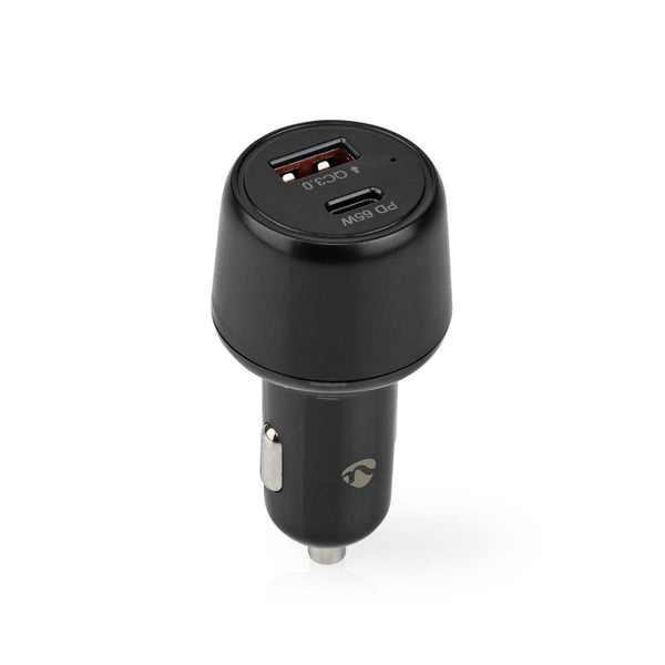 Nedis CCPD65W100BK Autolader 2.0 / 3.0 / 3.25 A Outputs: 2 Poorttype: Usb-a / Usb-c&trade; 65 W Aut