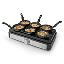 Nedis FCRA310FBK6 Party Wokset Grill 6 Personen Spatel Temperatuurinstelling Anti-aanbak Laag Recht