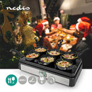 Nedis FCRA310FBK6 Party Wokset Grill 6 Personen Spatel Temperatuurinstelling Anti-aanbak Laag Recht
