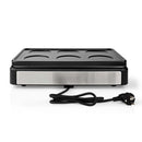 Nedis FCRA310FBK6 Party Wokset Grill 6 Personen Spatel Temperatuurinstelling Anti-aanbak Laag Recht