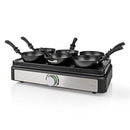 Nedis FCRA310FBK6 Party Wokset Grill 6 Personen Spatel Temperatuurinstelling Anti-aanbak Laag Recht