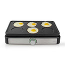 Nedis FCRA310FBK6 Party Wokset Grill 6 Personen Spatel Temperatuurinstelling Anti-aanbak Laag Recht