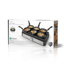 Nedis FCRA310FBK6 Party Wokset Grill 6 Personen Spatel Temperatuurinstelling Anti-aanbak Laag Recht