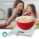 Nedis KASC620WT Keukenweegschaal Digitaal Glas / Kunststof Cr 2032 Batterij Wit