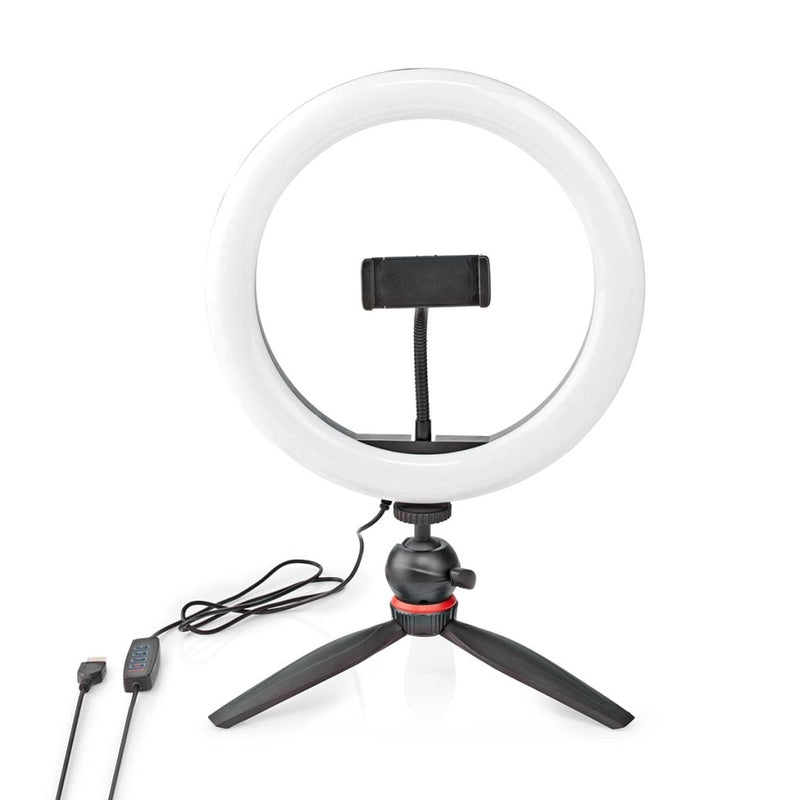 Nedis RLSTND100BK Ringlicht 10 Inch 120 Led's 2700 - 6700 K Statief Zwart