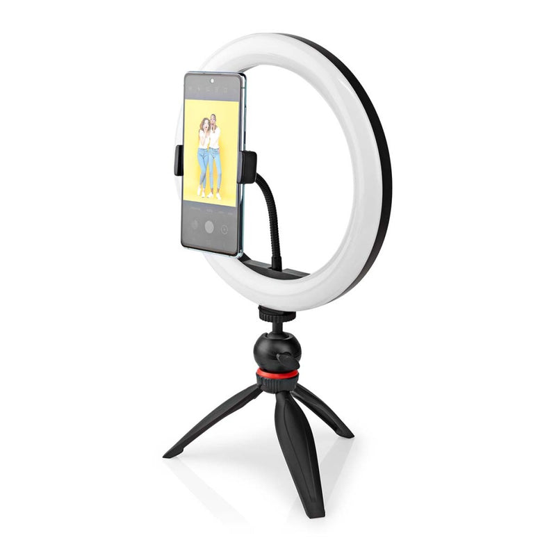 Nedis RLSTND100BK Ringlicht 10 Inch 120 Led's 2700 - 6700 K Statief Zwart