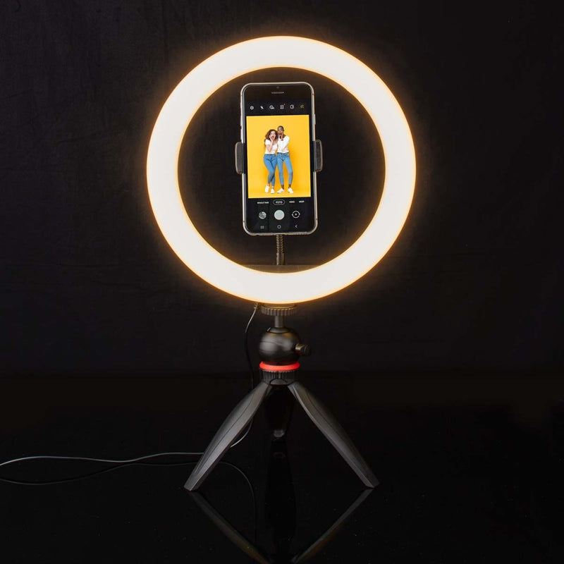 Nedis RLSTND100BK Ringlicht 10 Inch 120 Led's 2700 - 6700 K Statief Zwart