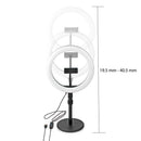 Nedis RLSTND200BK Ringlicht 10 Inch 120 Led's 2700 - 6700 K Grondplaat Zwart