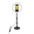 Nedis RLSTND200BK Ringlicht 10 Inch 120 Led's 2700 - 6700 K Grondplaat Zwart