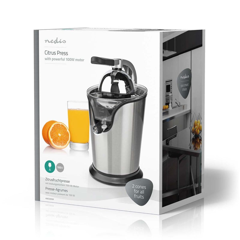 Nedis KAJC200SR Citruspers 100 W Aluminium / Zwart
