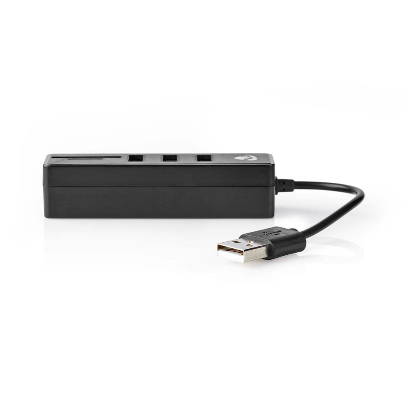 Nedis UHUBCU2340BK Usb-hub Usb-a Male Usb-a Female 3 Poort(en) Usb Gevoed Sd &amp; Microsd / 3x Usb