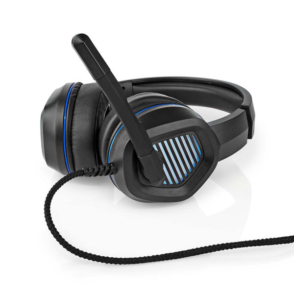 Nedis GHST410BK Gaming Headset Over-ear Surround Usb Type-a Inklapbare Microfoon 2.10 M Led