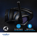 Nedis GHST410BK Gaming Headset Over-ear Surround Usb Type-a Inklapbare Microfoon 2.10 M Led