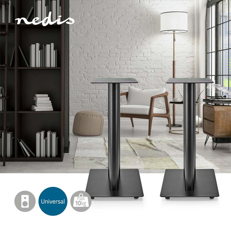 Nedis SPMT2900BK Speakerbeugel Universeel Standaard 10 Kg Vast Staal Zwart
