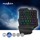 Nedis GKBDS110BK Bedraad Gaming Toetsenbord Usb Type-a Membrane Toetsen Rgb Enkelhandig Universeel