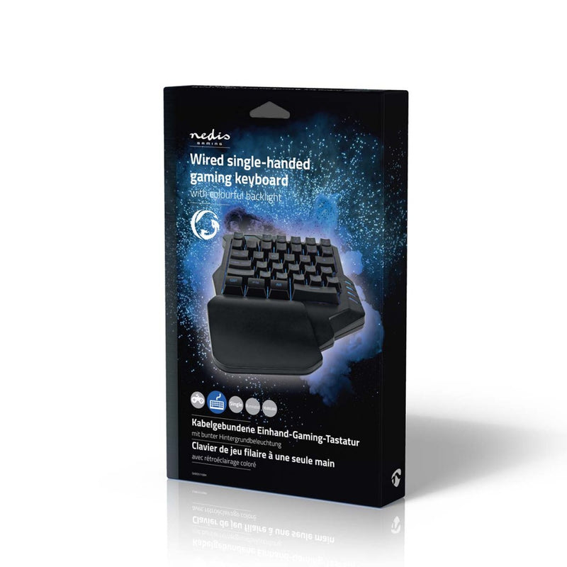 Nedis GKBDS110BK Bedraad Gaming Toetsenbord Usb Type-a Membrane Toetsen Rgb Enkelhandig Universeel