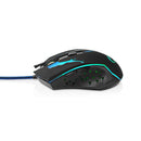 Nedis GMWD210BK Gaming Muis Bedraad Dpi: 1200 / 1800 / 2400 / 3600 Dpi Instelbare Dpi Aantal Knoppe
