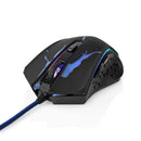 Nedis GMWD210BK Gaming Muis Bedraad Dpi: 1200 / 1800 / 2400 / 3600 Dpi Instelbare Dpi Aantal Knoppe
