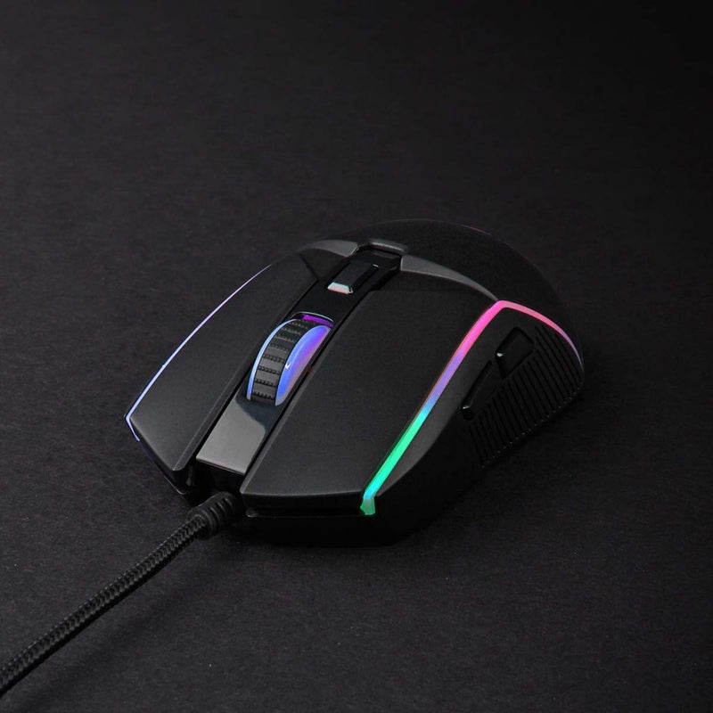 Nedis GMWD510BK Gaming Muis Bedraad Dpi: 800 / 1200 / 2400 / 3200 / 4800 / 7200 Dpi Instelbare Dpi