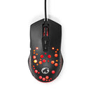 Nedis GMWD410BK Gaming Muis Bedraad Dpi: 800 / 1200 / 2400 / 3200 / 4800 / 7200 Dpi Instelbare Dpi