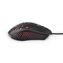 Nedis GMWD410BK Gaming Muis Bedraad Dpi: 800 / 1200 / 2400 / 3200 / 4800 / 7200 Dpi Instelbare Dpi