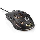 Nedis GMWD410BK Gaming Muis Bedraad Dpi: 800 / 1200 / 2400 / 3200 / 4800 / 7200 Dpi Instelbare Dpi