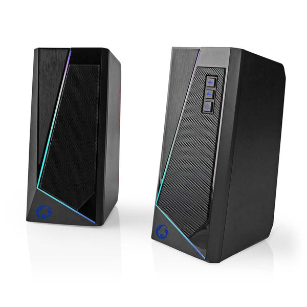 Nedis GSPR31020BK Gaming Speaker Speaker-kanalen: 2.0 Usb Gevoed 3,5 Mm Male 18 W Led Volumebedieni