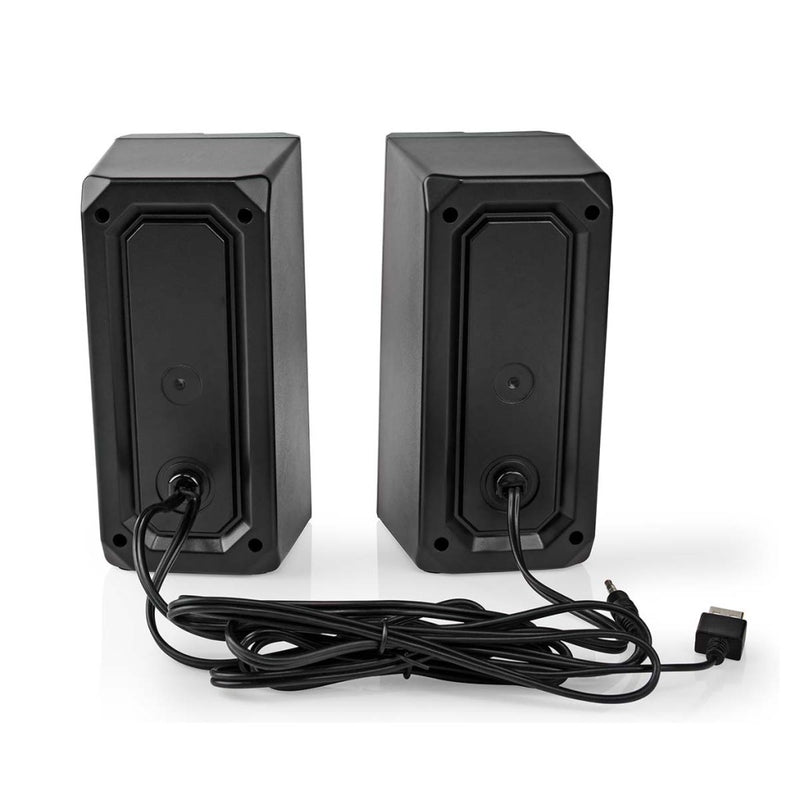 Nedis GSPR31020BK Gaming Speaker Speaker-kanalen: 2.0 Usb Gevoed 3,5 Mm Male 18 W Led Volumebedieni
