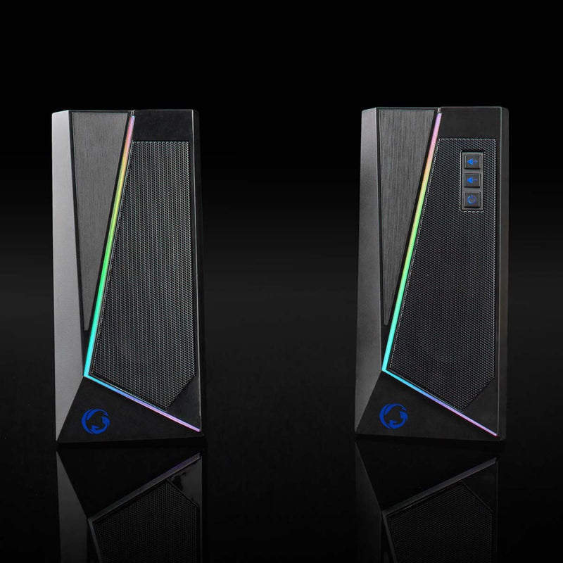 Nedis GSPR31020BK Gaming Speaker Speaker-kanalen: 2.0 Usb Gevoed 3,5 Mm Male 18 W Led Volumebedieni