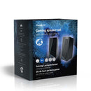 Nedis GSPR31020BK Gaming Speaker Speaker-kanalen: 2.0 Usb Gevoed 3,5 Mm Male 18 W Led Volumebedieni