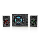 Nedis GSPR31021BK Gaming Speaker Speaker-kanalen: 2.1 Usb Gevoed 3,5 Mm Male 33 W Led Volumebedieni