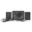 Nedis GSPR31021BK Gaming Speaker Speaker-kanalen: 2.1 Usb Gevoed 3,5 Mm Male 33 W Led Volumebedieni