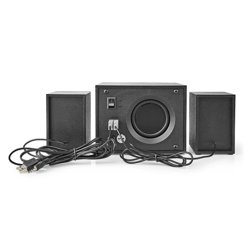 Nedis GSPR31021BK Gaming Speaker Speaker-kanalen: 2.1 Usb Gevoed 3,5 Mm Male 33 W Led Volumebedieni