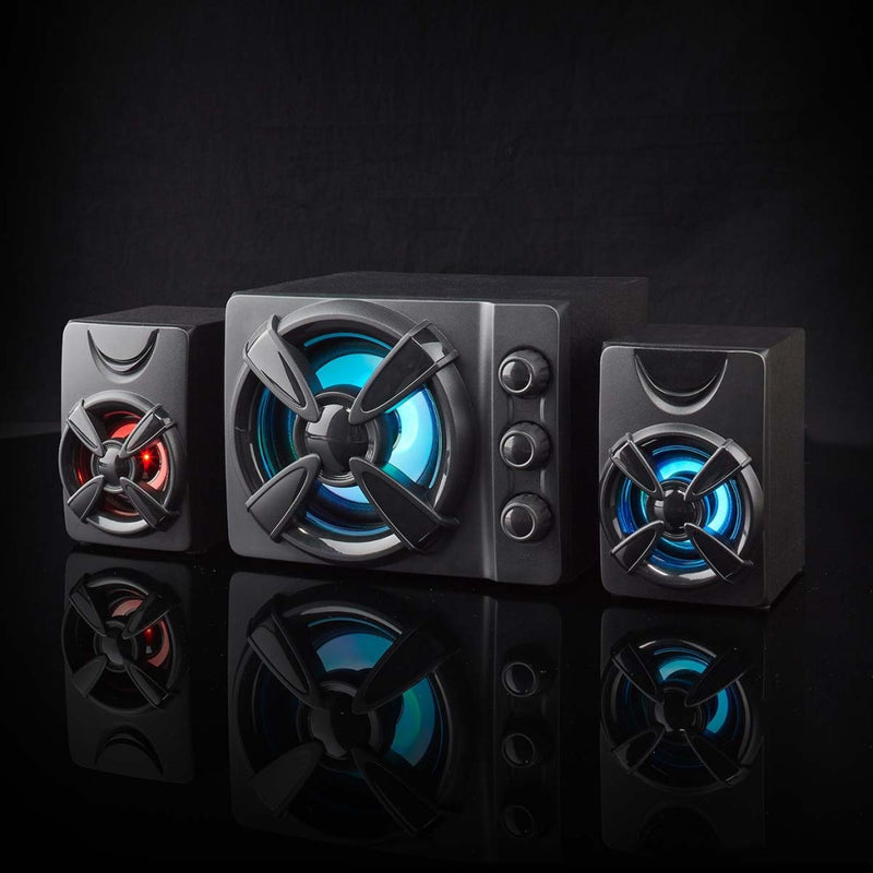 Nedis GSPR31021BK Gaming Speaker Speaker-kanalen: 2.1 Usb Gevoed 3,5 Mm Male 33 W Led Volumebedieni