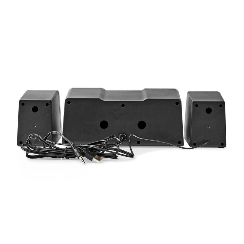 Nedis GSPR21022BK Gaming Speaker Speaker-kanalen: 2.2 Usb Gevoed 3,5 Mm Male 48 W Led Volumebedieni
