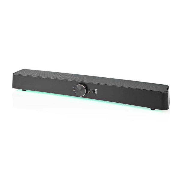 Nedis GSPRSB21020BK Gaming Speaker Speaker-kanalen: 2.0 Usb Gevoed 3,5 Mm Male 30 W Led Volumebedie