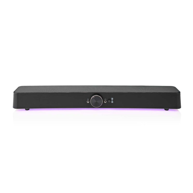 Nedis GSPRSB21020BK Gaming Speaker Speaker-kanalen: 2.0 Usb Gevoed 3,5 Mm Male 30 W Led Volumebedie