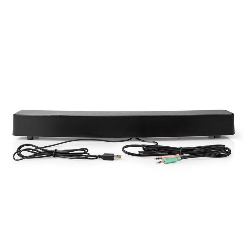Nedis GSPRSB21020BK Gaming Speaker Speaker-kanalen: 2.0 Usb Gevoed 3,5 Mm Male 30 W Led Volumebedie