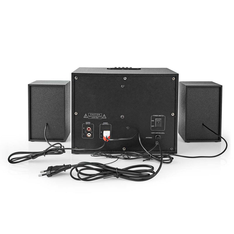 Nedis GSPR41021BK Gaming Speaker Speaker-kanalen: 2.1 Netvoeding 3,5 Mm Male 75 W Led Volumebedieni
