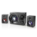 Nedis GSPR41021BK Gaming Speaker Speaker-kanalen: 2.1 Netvoeding 3,5 Mm Male 75 W Led Volumebedieni