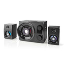 Nedis GSPR41021BK Gaming Speaker Speaker-kanalen: 2.1 Netvoeding 3,5 Mm Male 75 W Led Volumebedieni
