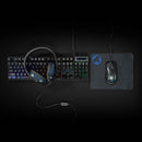 Nedis GCK51110BKUS Gaming Combo Kit 5-in-1 Toetsenbord, Koptelefoon, Muis En Muismat Zwart Qwerty U