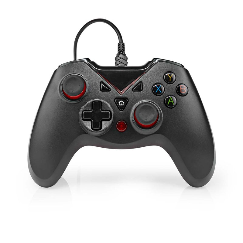 Nedis GGPD110BK Gamepad Usb Type-a Usb Gevoed Pc Aantal Knoppen: 12 Kabellengte: 1.60 M Zwart