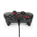 Nedis GGPD110BK Gamepad Usb Type-a Usb Gevoed Pc Aantal Knoppen: 12 Kabellengte: 1.60 M Zwart
