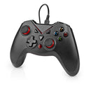 Nedis GGPD110BK Gamepad Usb Type-a Usb Gevoed Pc Aantal Knoppen: 12 Kabellengte: 1.60 M Zwart