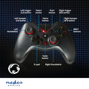 Nedis GGPD110BK Gamepad Usb Type-a Usb Gevoed Pc Aantal Knoppen: 12 Kabellengte: 1.60 M Zwart